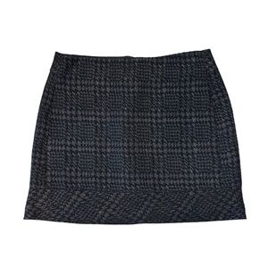 Willi Smith A-line Mini Skirt - Black/Gray Tweed Size 2